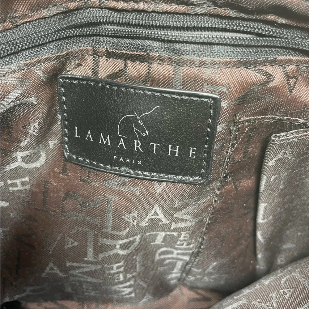 GUC Lamarthe Paris‎ Leather Crossbody Black Bag